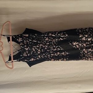 Candie's Black and Flower Maxi Dress